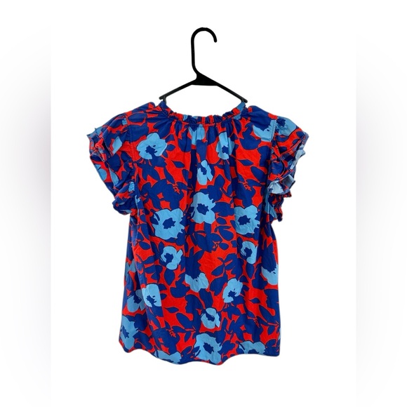 Sugarlips Floral V-Neck Ruffle Sleeve Top - Picture 3 of 6